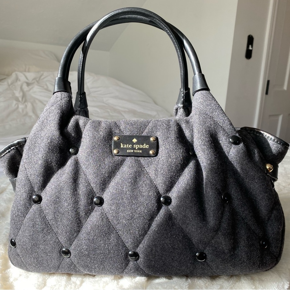 NWOT Kate Spade Authentic Wool Button Hand Bag